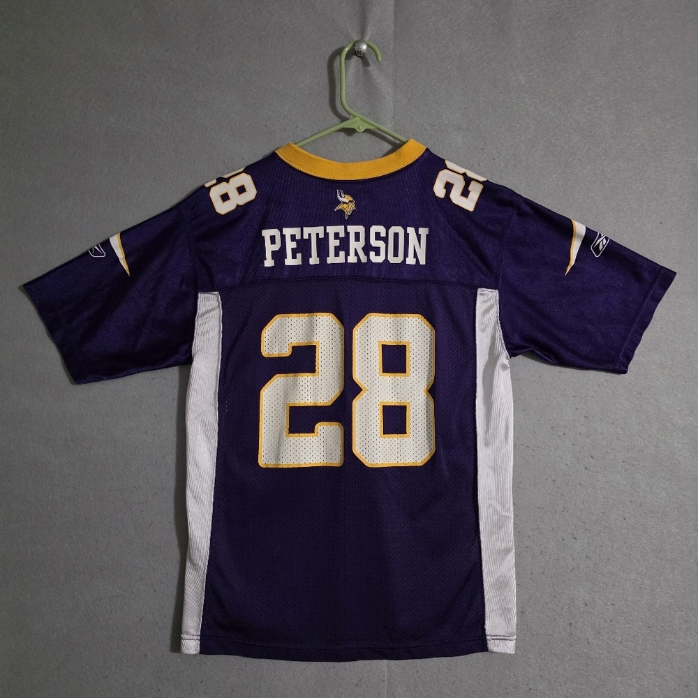 VTG Reebok Minnesota Vikings Adrian Peterson #28 Jersey Size Youth Large - Picture 9 of 12